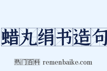 蜡丸绢书造句是什么意思的图片